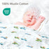 4-Pack 100% 47 47 Inches Cotton Muslin Swaddle Blankets, Large x Breathable Soft Receiving Blankets for Newborns