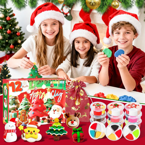 MuseLuxe 12 8 Air Dry Clay - Boxes Christmas Modeling Clay Kit with Sculpting Tools,Safe & Non-Toxic,DIY Magic Gifts