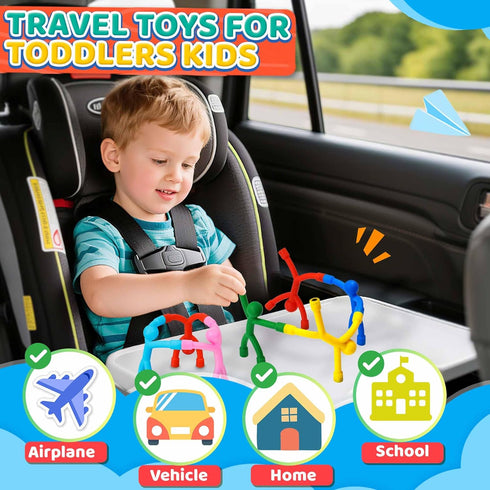 Zemobra 3 4 5 6 7 8 -5PCS Magnetic Travel Toys for Toddlers Kids, Fidget Toys Airplane Car Travel Activities