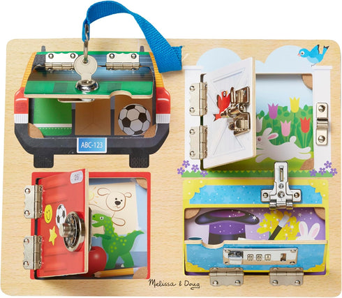 Melissa & Doug Locks and Latches Board - Wooden Educational Toy