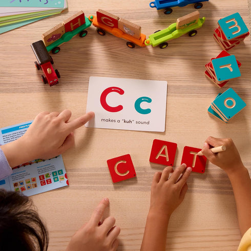 Set 84 Battat Education Wooden Alphabet Train ABC Letter Train Toy with Pieces for Toddlers Educational Color & Shape