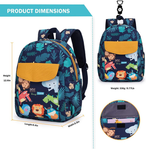 willikiva 2d Backpack Backpacks Backpack Cute Zoo Little Kid for Girls and Boys Toddler Waterproof Preschool Safety