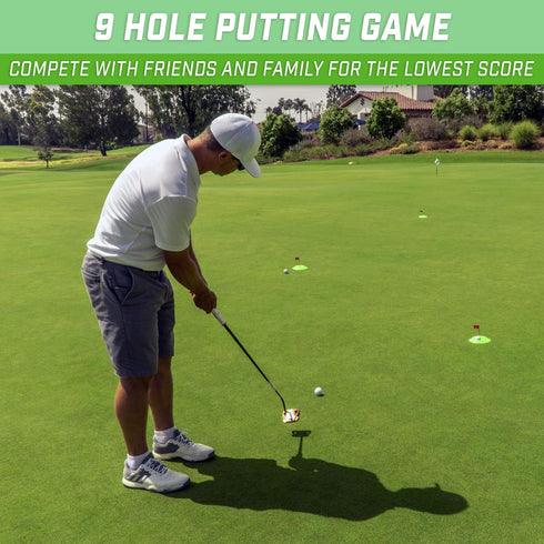 GoSports Pure Putt Challenge Mini Golf Game, Build Your Own Course at Home, Includes 9 Holes and Balls