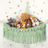 ANROYE Macrame Stuffed Animal Storage with Star Light, Bear Green Hammock for