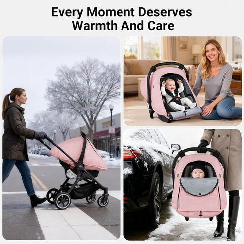 Metplus Winter Car Seat Cover Baby,Waterproof Carseat Covers Baby Boy Girl,Breathable Infant Car Seat Cover