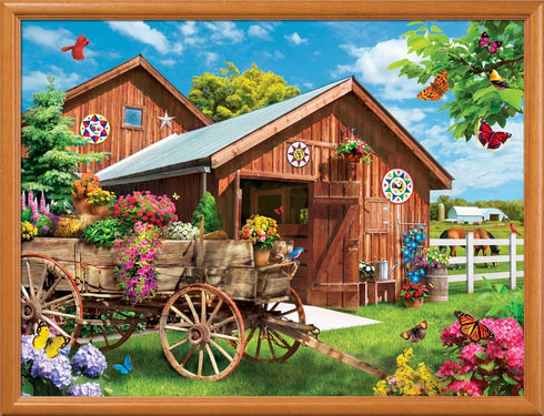 Masterpieces 750 Piece Jigsaw Puzzle for Adults and Family - Flying to Flower Farm - 18"x24"