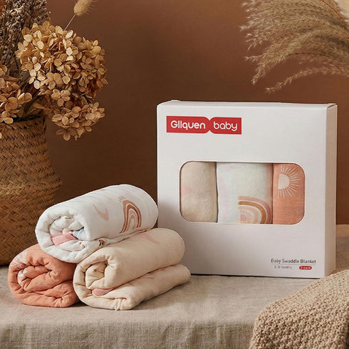 3-Pack 0-3 GLLQUEN BABY Organic Baby Swaddle Sleep Sacks for Newborn - Baby Swaddles Months, Newborn Swaddling Sack