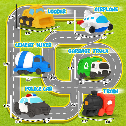 6 12 1-3 1+ Zippytots PCS Vehicle Floating Bath Toys Mold Free Infant Bath Tub Toys for Months - No Hole Bathtub Toys