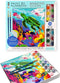 Bright Stripes Paint by Numbers Kit for Kids - Easy Canvas with Frame, Amazing Ocean Paint Kit