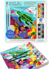 Bright Stripes Paint by Numbers Kit for Kids - Easy Canvas with Frame, Amazing Ocean Paint Kit