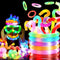 HAMIMOS 48 PCS Light Up Pop Tubes Glow Sticks, Christmas Halloween Light Toys