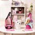 by Battat Beige Horse with Blue Stripes, 10 inches, Pink Pony Bag (ST8274Z)