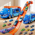 GYYCKTD 3 4 5 6 7 8 Playset 12 2-Tier 3-5 4-8 Race Track Truck Toys for Years Old Boys, Carrier Vehicle with Die-Cast