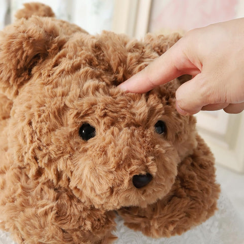 20.5" 2Lbs, (20.5"x7.9"x5.9") Weighted Teddy Bear Stuffed Anima Sturdy and Fluffy Brown Bear Plush Toy for Kids Cuddle