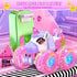 3+, 360 4WD 2.4 3 4-6 6-8 Remote Control Car for Girls, Unicorn Toys for Girls Age Rotating GHz RC Stunt Cars