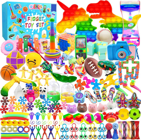 125 Pack Fidget Toys Assortment for Kids 4-8-12,Stress&Anxiety Relief Toys for Party
