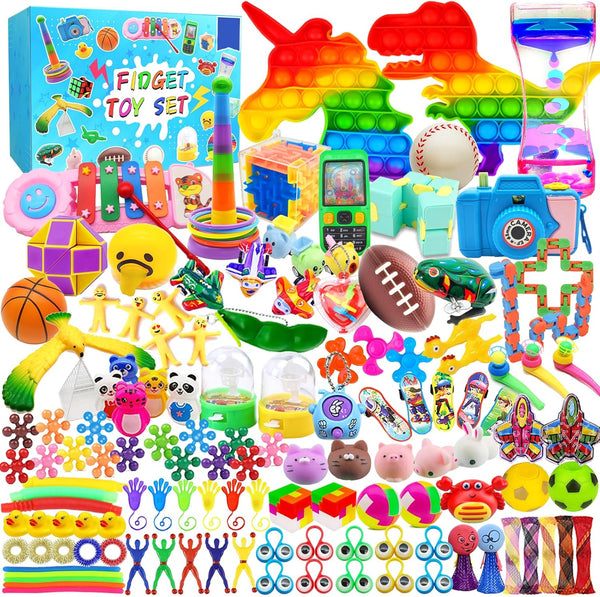 125 Pack Fidget Toys Assortment for Kids 4-8-12,Stress&Anxiety Relief Toys for Party