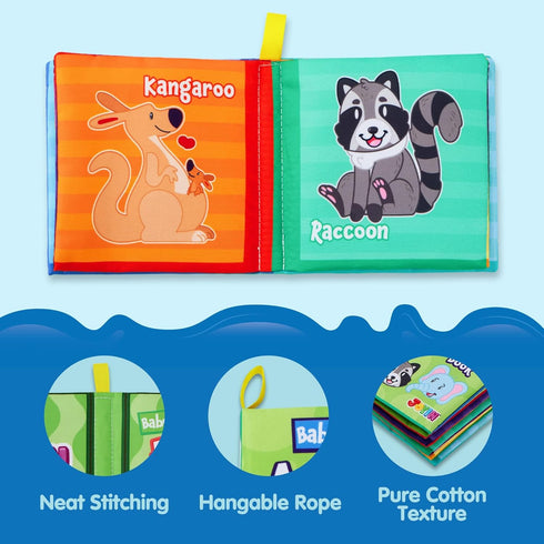 JOYIN 12 Pcs Nontoxic Bath Books - Soft Crinkly Waterproof Cloth Books for Infant, Newborn, Toddlers, Birthday Gifts