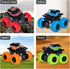 LONANDY 4 Pack Monster Truck Toys - Friction Powered Push and Go Toy Cars, Stunt Toy Vehicles for Kids Ages 3+
