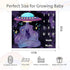 60x40in 48x40in) UFO Baby Monthly Milestone Blanket, Soft Flannel, Alien Round Spaceship, Newborn Mom Gifts, Baby
