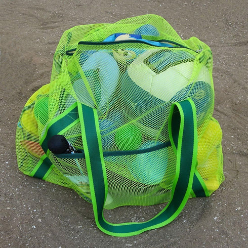 Swimming Leberna Large Beach Bag with Zipper Lightweight Beach Toy Bag Mesh Bag for Pool Sand Toys