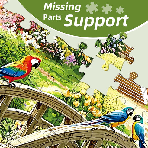 500 Gifts,20.5x15 Puzzles for Adults Pieces,Charming Lakeside Church Puzzle for Adults,Beautiful Flower & Parrot Jigsaw