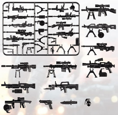 83 Pcs US Army Toy Soldiers Figures Battle Toy Set, Military Weapon Pack Compatible with Major Brand Building Blocks