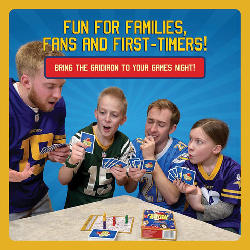 Fast, Fun Football Card Game for Families, Games Nights, Vacations & Tailgates | Enjoyed by Kids, Teens and Adults |