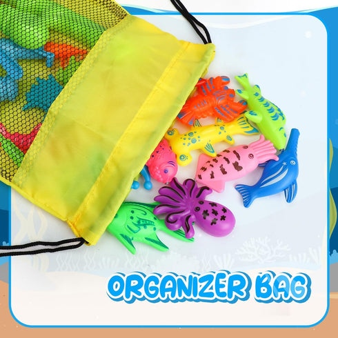 TOY Life Magnetic Fishing Game for Kids 3-5, Toddler Fishing Poles for Pool Water Fish Bath Toys