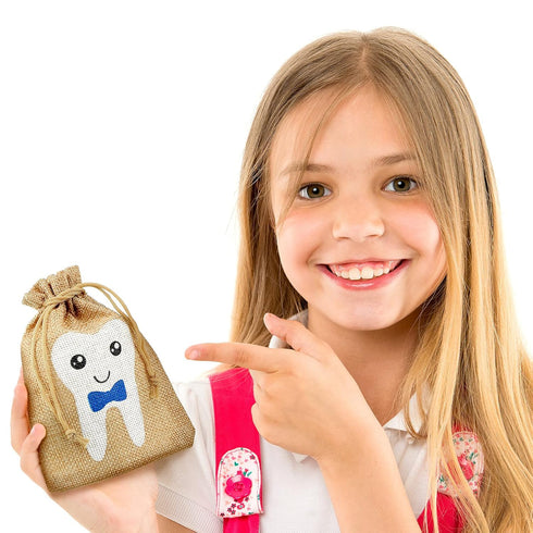 Shappy Tooth Fairy Bag Pouch for Boys and Girls to Place Under Pillow Milk Teeth Container Box Tooth Holder Keepsake
