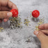 Legigo 3 Sets Retro Metal Jacks and Ball Game Toys Kit - Includes 3 Red Rubber Balls and 30 Gold and Silver Metal Jacks