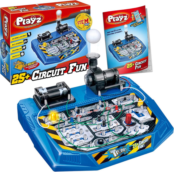 Playz Electrical Circuit Board Engineering Kit for Kids with 25+ STEM Projects
