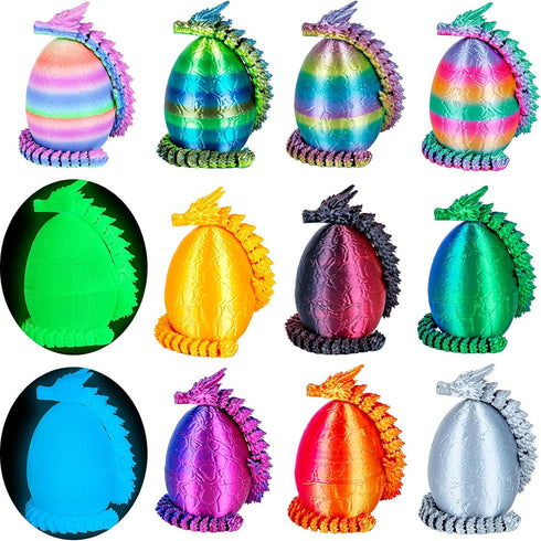 12Pcs 3D Printed Dragon Eggs Mini Dragon Eggs with 8.86inch Dragon Inside