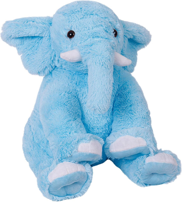 5Lb Weighted Elephant Stuffed Animals, 16in Plush Giant Throw Pillow for Boys and Girls Christmas (Blue)