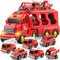 TEMI Toddler Truck Toys for Kids 1-6 Years, 7 Pack Friction Power Vehicle Car Toy, Christmas Birthday Gifts