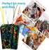 36 Sets Magic Scratch Art Bookmarks, 4 Style Rainbow Scratch Paper Art DIY Bookmarks for Party Favors