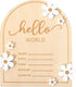 Wooden Hello World for Baby Showers - Newborn Birth Announcement Board,Daisy Wooden