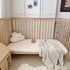 100% 52"x28" 2 Pack BuLuTu Cotton Muslin Crib Sheets for Girls Boys, Soft Breathable Baby Sheets for Standard Crib