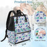 Honeybaby Backpack 19L Diaper Bag for Mom & Dad Cartoon Dino Dinosaurs Large Diaper Bag Tote with Multi-Pocket