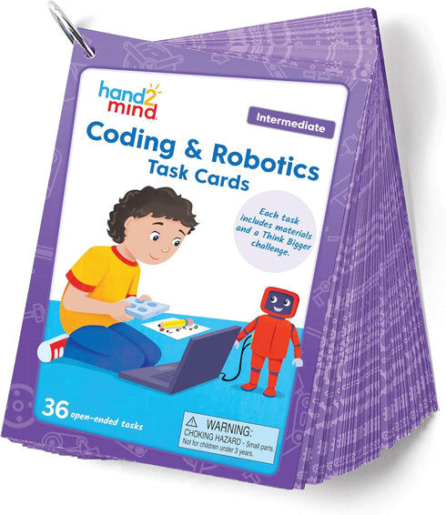 hand2mind Coding & Robotics Intermediate Task Cards, Coding for Kids 8-12, Computer