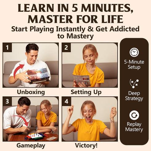 Crestar Games 8+ Family Board Games for Kids and Adults I Strategy Board Games for Adults and - Pawns Invasion Boards