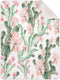 Cactus Baby Blanket for Girls Boys - Soft Warm Reversible Infant, Newborn, Toddler Receiving Blanket, 30"x40"