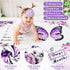 6 60" 40" Chumia Pcs Baby Monthly Milestone Blanket for Girl x Butterfly Milestone Blanket Age Photo Photography