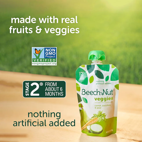 Pack, 3.5oz, 18ct Beech-Nut Baby Food Pouches Veggies & Fruities Variety
