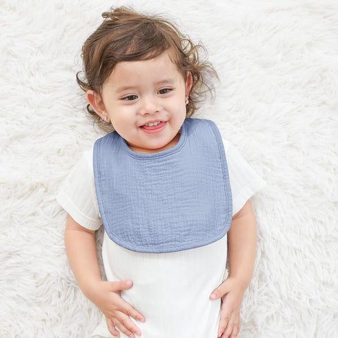 6 Pack Susurration Muslin Baby Bibs Cotton Baby Drool Bibs,Soft Adjustable Baby Drooling Bibs for Unisex Boys Girls