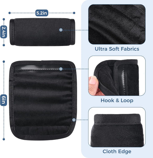 COOLBEBE 2 Pack Set Car Seat Protector for Potty Training, Dry Waterproof Car Seat Liner Toilet Training & Strap Covers