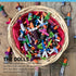 Thorness 72 Basket of Guatemalan Handmade Mini Worry Dolls for Girls and Boys - Anxiety Dolls
