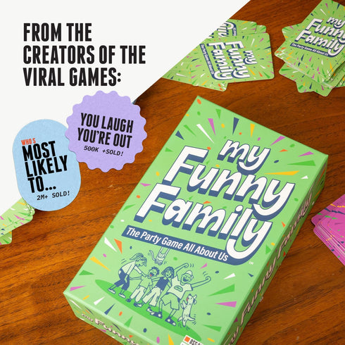 10 DSS Games My Funny Family [Fun Card Game for Kids, Adults, Families | Great for Game Nights and Vacations | Easy