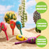 JOYIN 9 Pcs Fiesta Wooden Maracas - 9 Designs Noisemaker for Cinco De Mayo Party Favors and Mexican Decorations