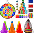 58PCS Carnival Games Combo Set, Indoor Outdoor Party Games for Kids Adults, Birthday Games, Fall Festival Activities